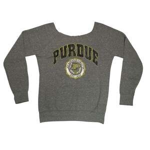 Purdue University Women’s Crewneck Sweatshirt Gray L